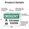 Signmission Eye Wash Station, 10 in W x Rectangle, Aluminum OS-2PACK-EM-A-710-L-10318 - alternate 5